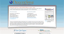 Desktop Screenshot of denverspine.com