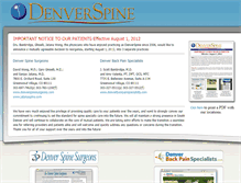 Tablet Screenshot of denverspine.com